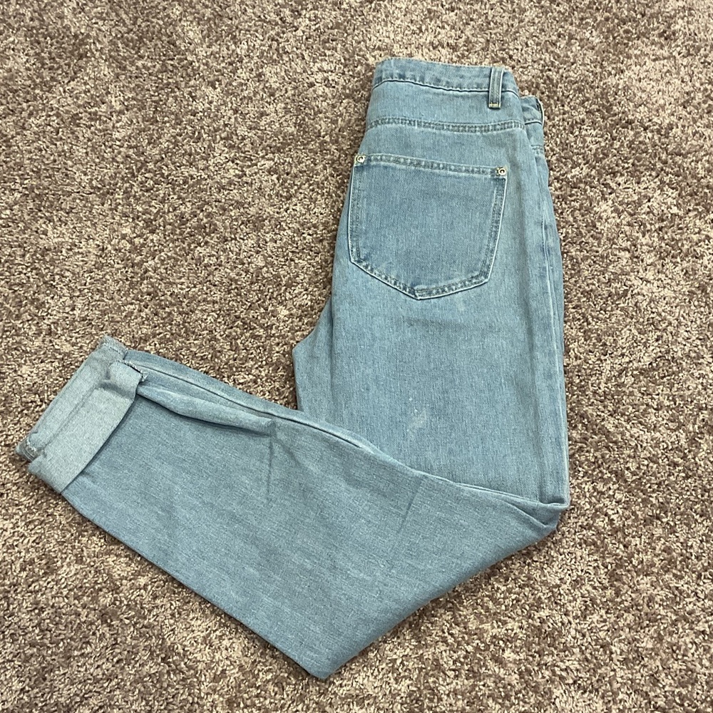 Boohoo Light Blue Straight Jeans, Size 4